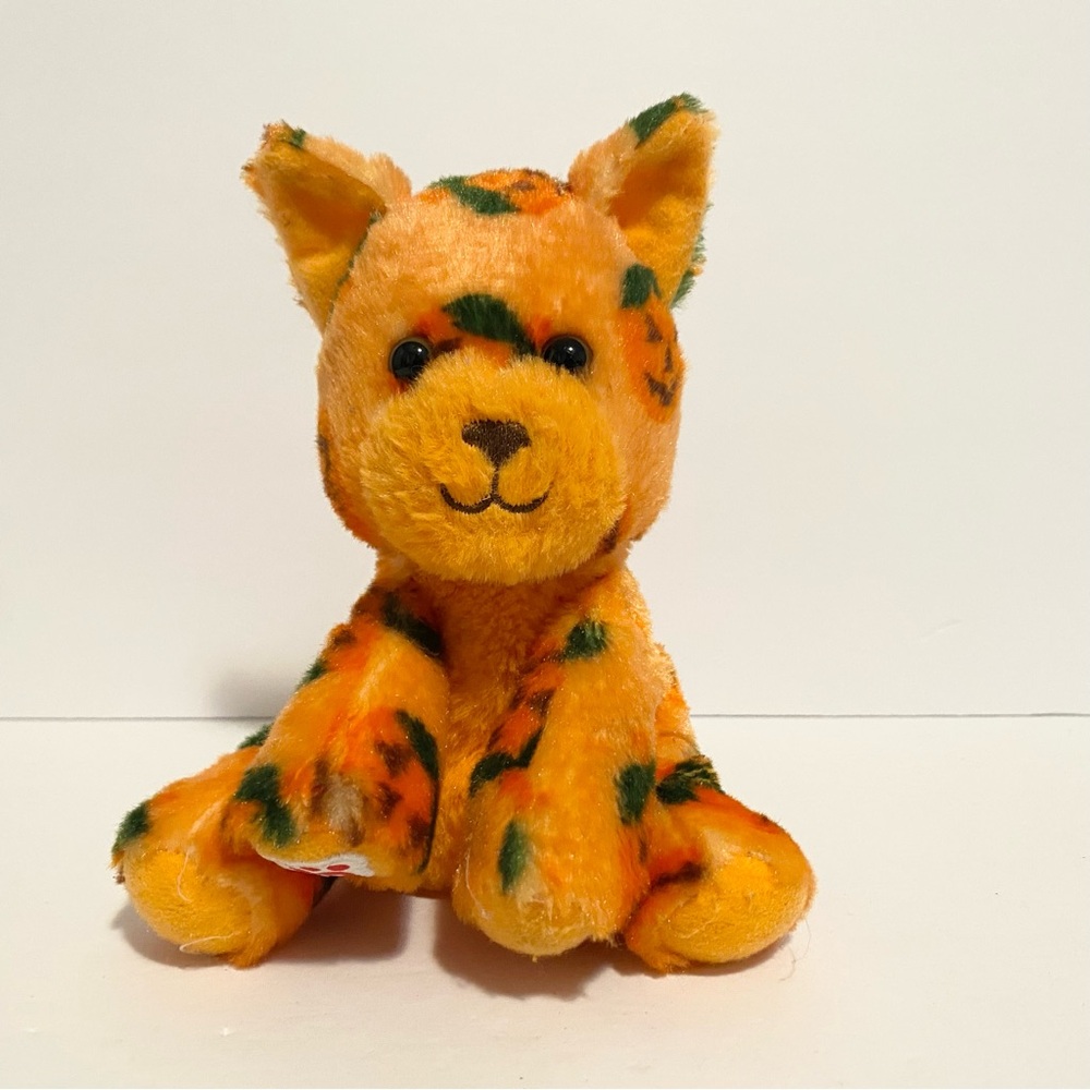Build A Bear Halloween Baby Pumpkin Kitty Mini Bean Stuffed Plush BAB Small Fry